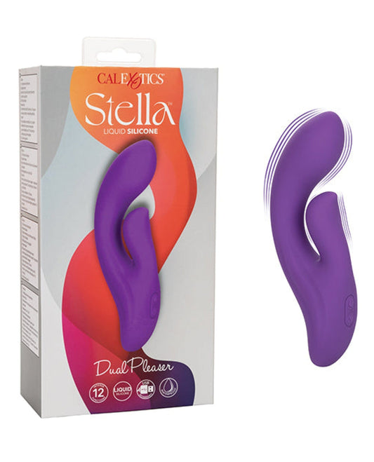 Doll Authority Vibrators Stella Liquid Silicone Dual Pleaser - Purple