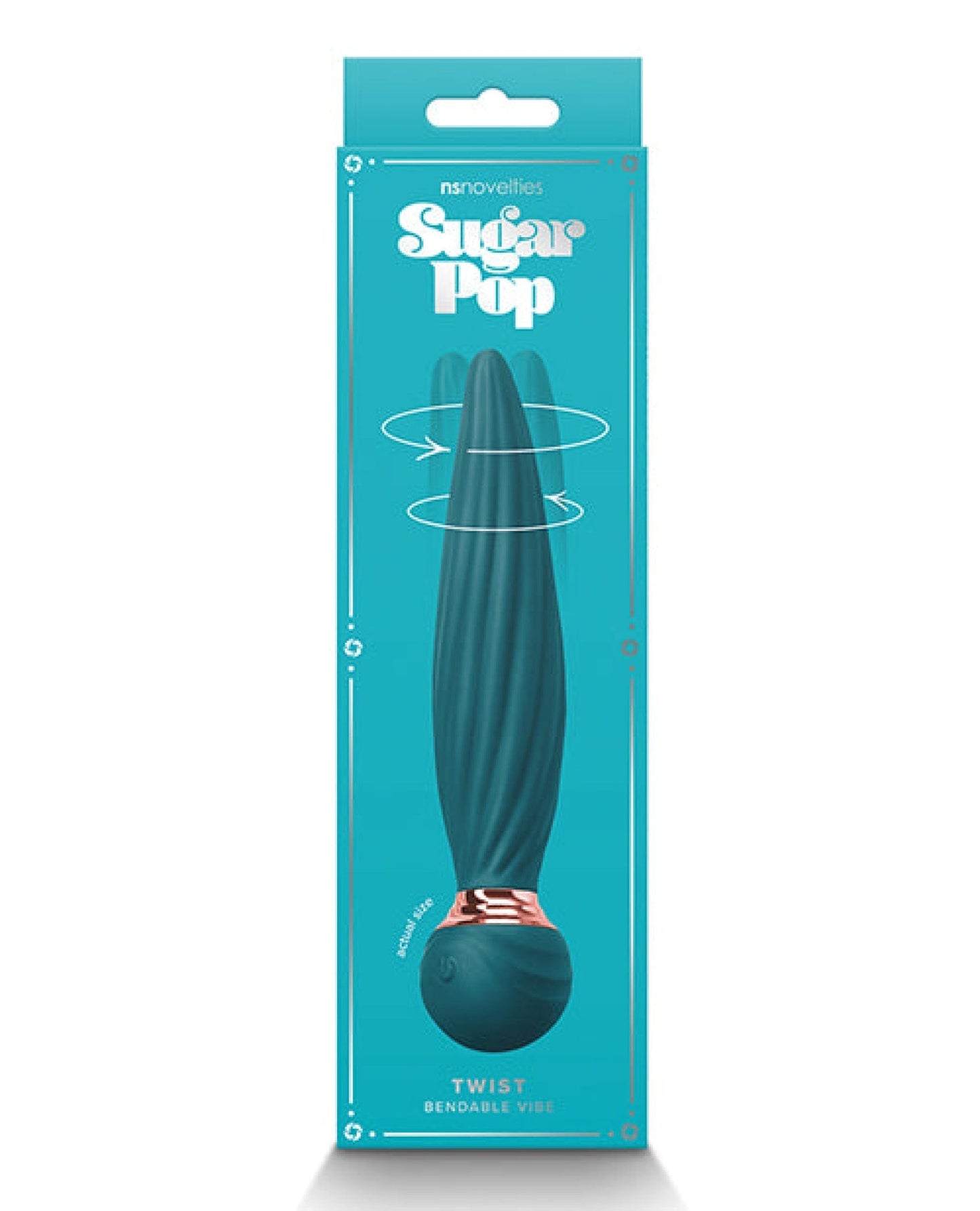 Doll Authority Vibrators Teal Sugar Pop Twist Bendable Vibe
