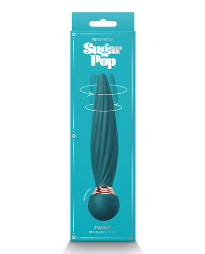 Doll Authority Vibrators Teal Sugar Pop Twist Bendable Vibe