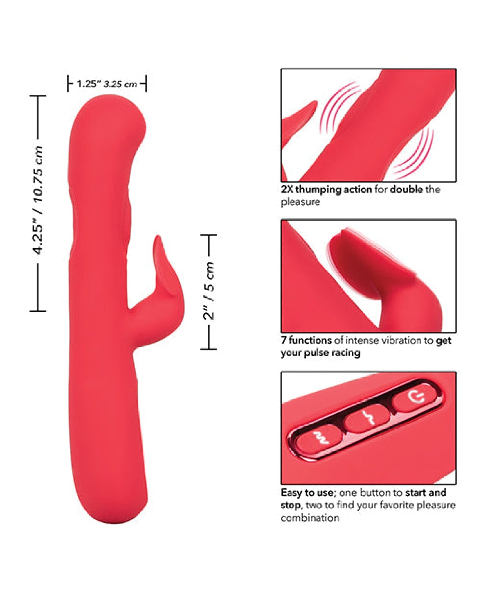 Doll Authority Vibrators Throb Flutter - Pink