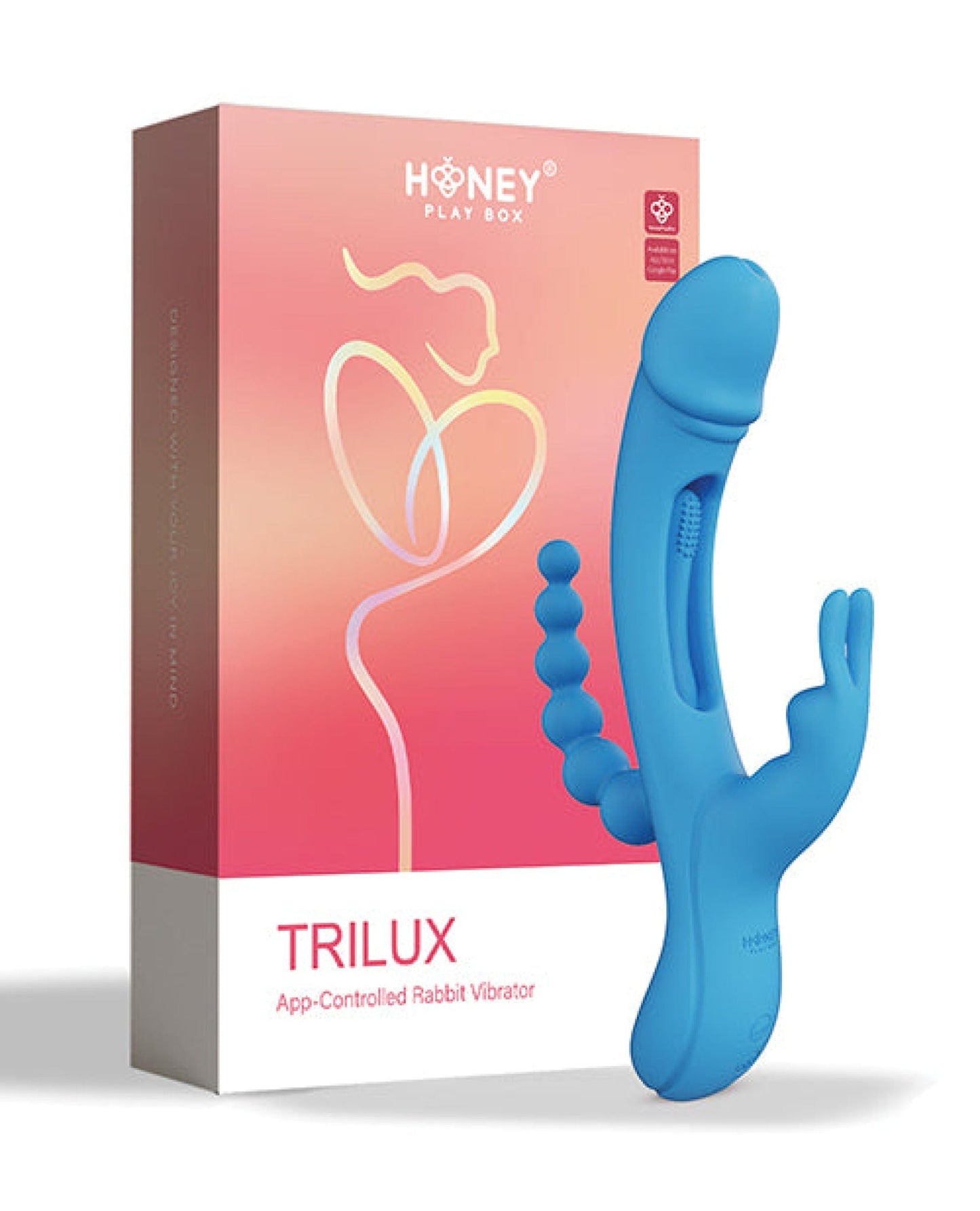 Doll Authority Vibrators Trilux Kinky Finger Rabbit Vibrator With Anal Beads