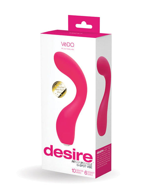 Doll Authority Vibrators Pink VeDo Desire Rechargeable G-Spot Vibe