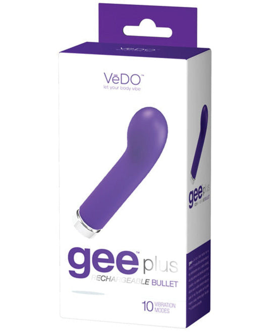 Doll Authority Vibrators Vedo Gee Plus Rechargeable Vibe - Into You Indigo