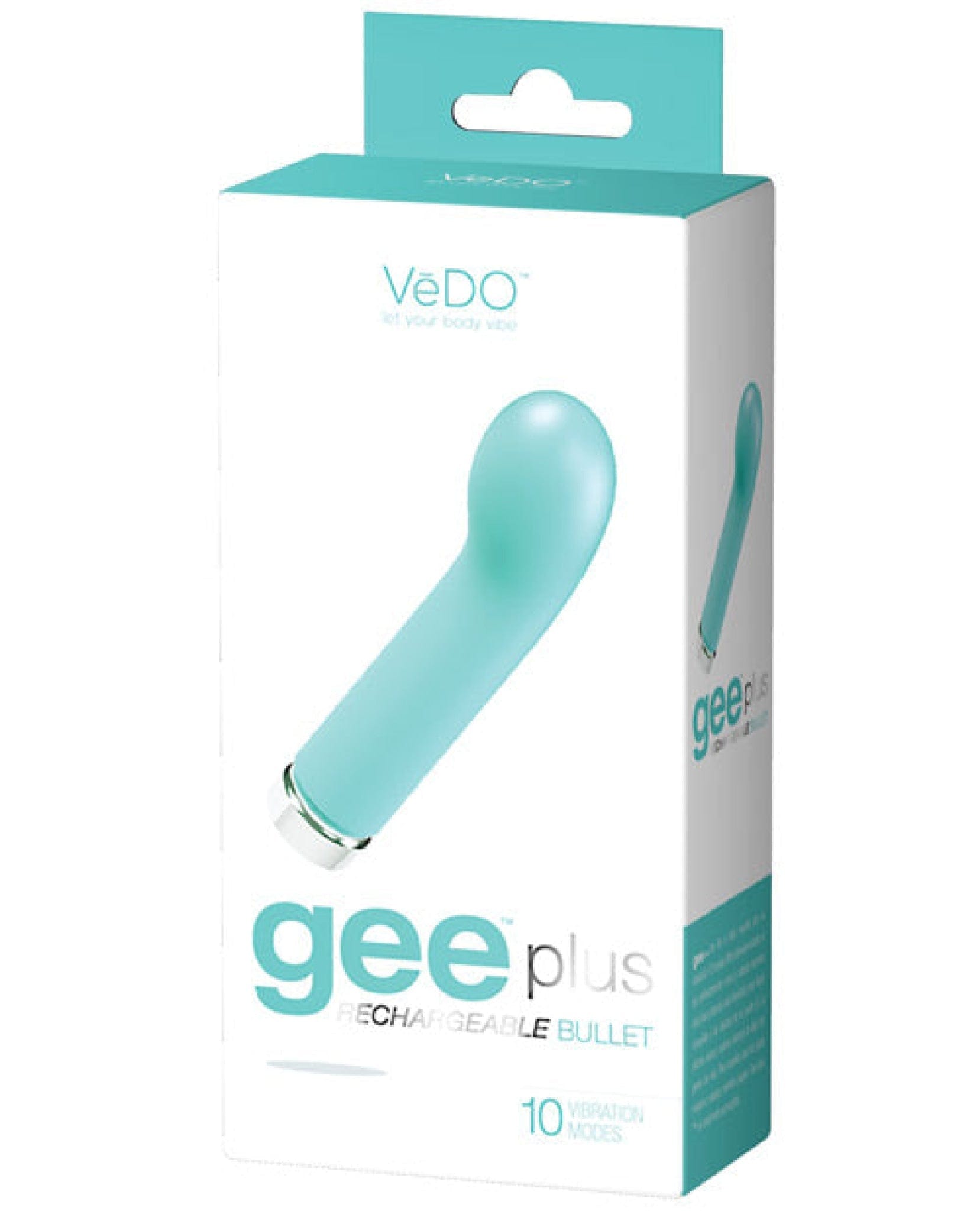 Doll Authority Vibrators Vedo Gee Plus Rechargeable Vibe - Tease Me Turquoise
