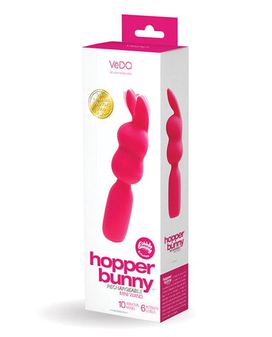 Doll Authority Vibrators Pink Vedo Hopper Bunny Rechargeable Mini Wand