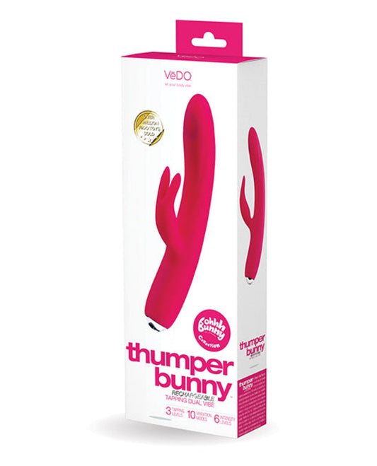 Doll Authority Vibrators Pink Vedo Thumper Bunny Rechargeable Dual Vibe