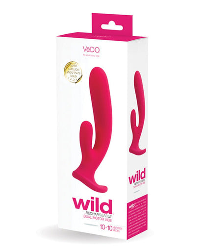 Doll Authority Vibrators Pink Vedo Wild Rechargeable Dual Vibe