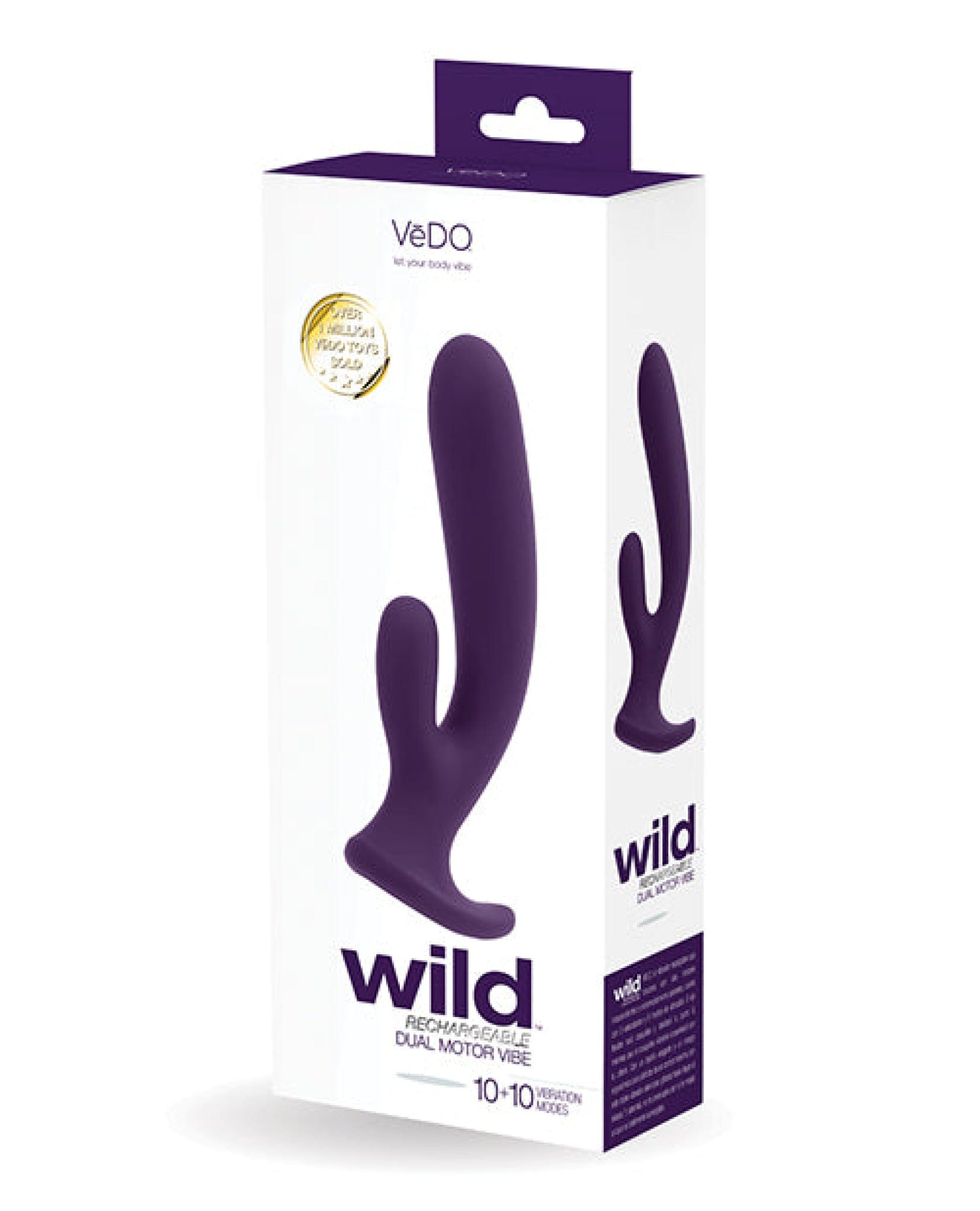Doll Authority Vibrators Purple Vedo Wild Rechargeable Dual Vibe