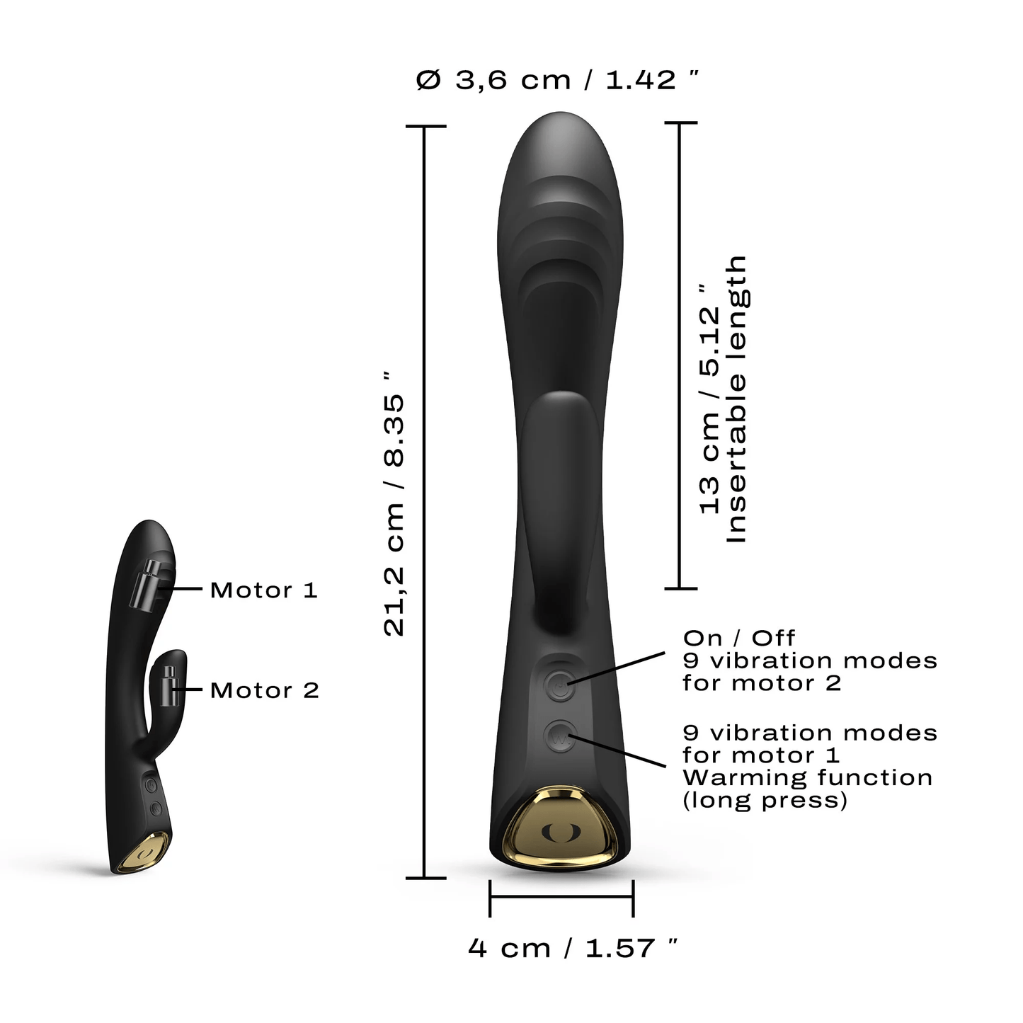 Dorcel Vibrators FLEXI RABBIT BLACK