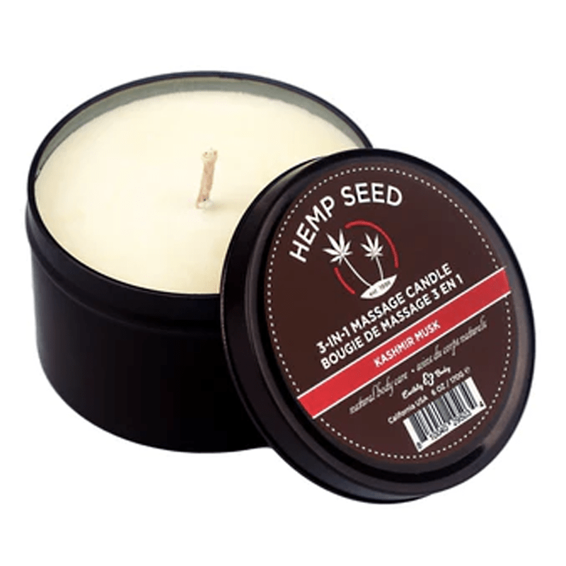 Earthly Body Lubes 3-in-1 Massage Candle Kashmir Musk 6 oz / 170 g