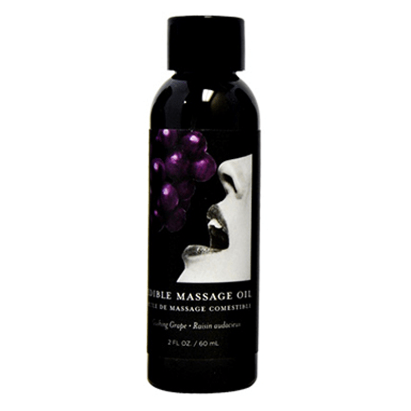 Earthly Body Lubes Edible Massage Oil Grape 2 fl oz / 60 ml
