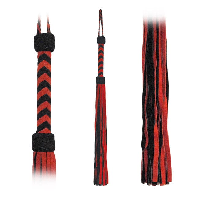 Fetissimo Other Flogger Red-Black Suede Tails 30in