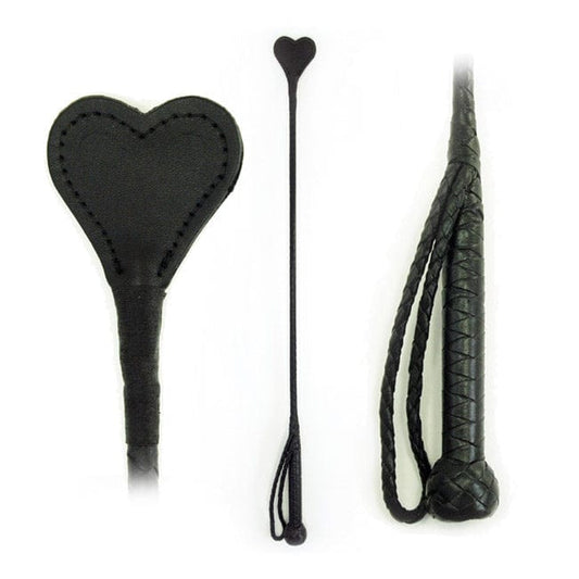 Fetissimo Other Riding Crop Heart Leather 26in