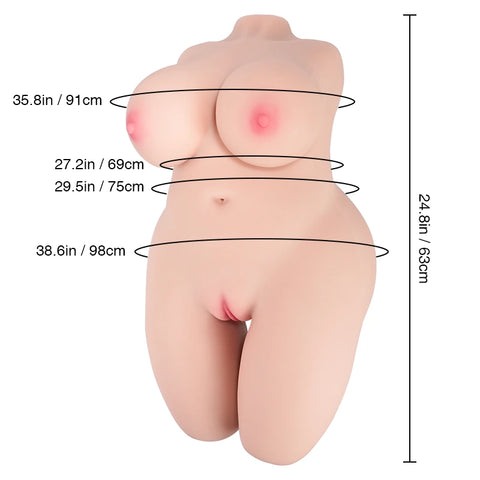 Freya 75cm Fair BBW Torso Sex Doll - Tantaly (EU Stock)