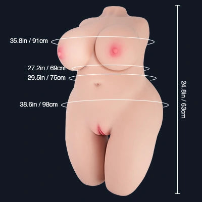 Freya 75cm Fair BBW Torso Sex Doll - Tantaly (USA Stock)