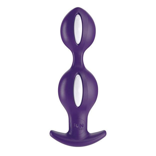 Fun Factory Anal Toys White/Dark Violet Fun Factory B Balls Duo Reactive Anal Plug White/Dark Violet