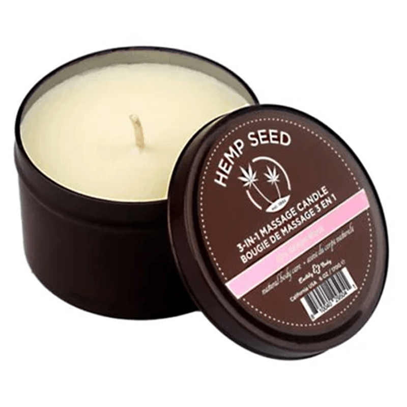 HEMP SEED Lubes 3-in-1 Massage Candle Zen Berry Rose 6 oz / 170 g