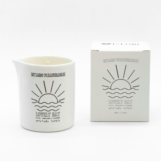 Intamo Lubes Lovely Day Massage Candle - Coffee Sandalwood Cedar