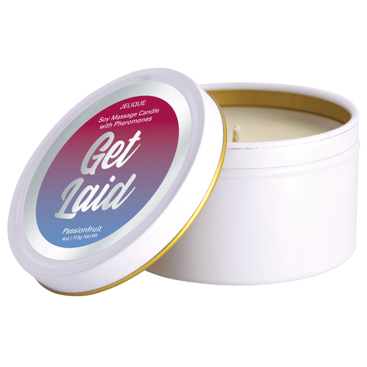 Jelique Lubes MOOD CANDLES Get Laid - Pheromone Massage Candle Passion Fruit 4oz | 113g