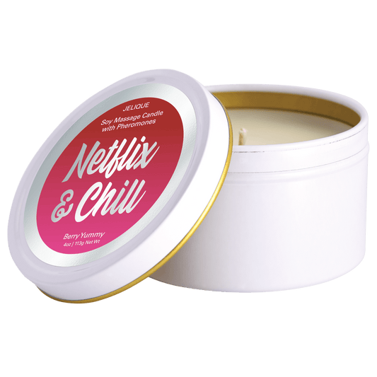 Jelique Lubes MOOD CANDLES Netflix & Chill - Pheromone Massage Candle Berry Yummy 4oz | 113g