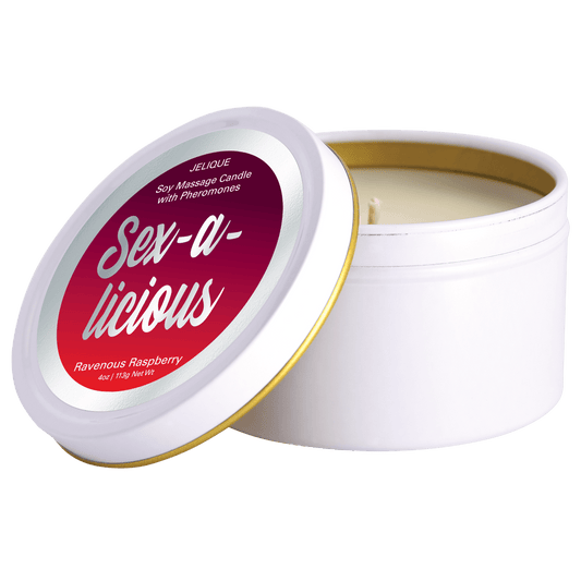 Jelique Lubes MOOD CANDLES Sex-a-licious - Pheromone Massage Candle Ravenous Raspberry 4oz | 113g