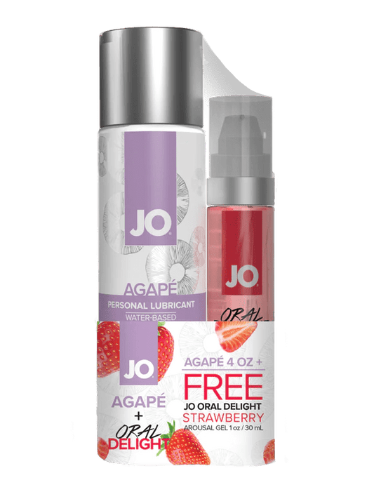 JO Lubricants Lubes JO Agape 4oz + GWP JO Oral Delight Strawberry Arousal Gel 1oz