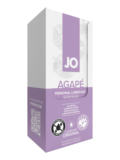 JO Lubricants Lubes JO Agape Lubricant Foil Display Box 12 x 10mL