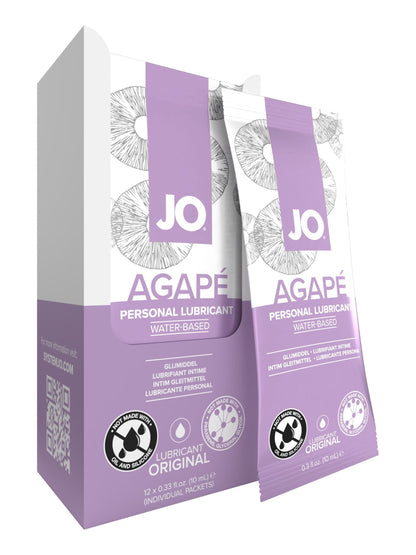 JO Lubricants Lubes JO Agape Lubricant Foil Display Box 12 x 10mL