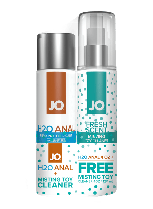 JO Lubricants Lubes JO H2O Anal Original Lubricant 4oz + GWP JO Misting Toy Cleaner 4oz