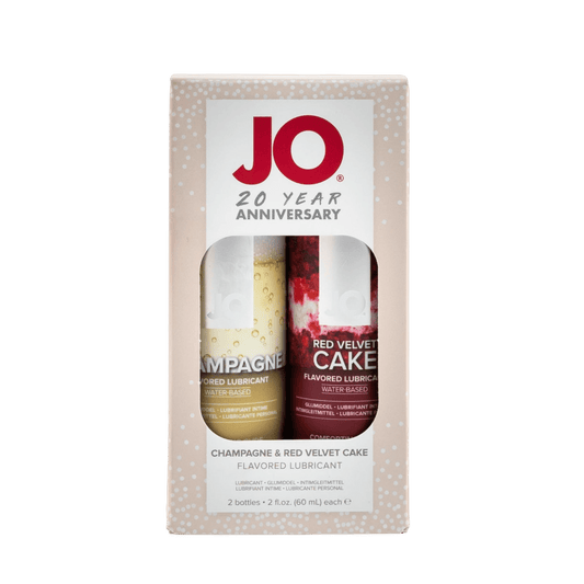 JO Lubricants Lubes JO Limited Edition 20 Year Anniversary Set - Champagne 2 oz/60 mL + Red Velvet Cake 2 oz/60 mL