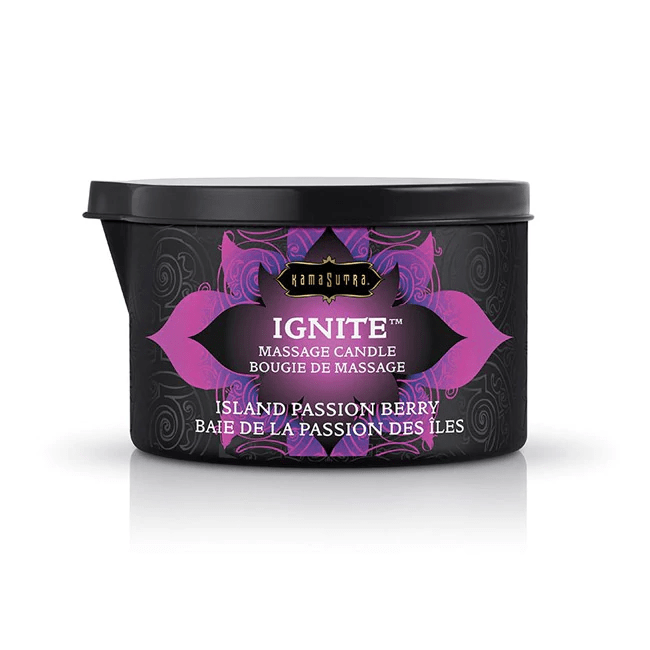 Kama Sutra Lubes Ignite Massage Oil Candle Island Passion Berry