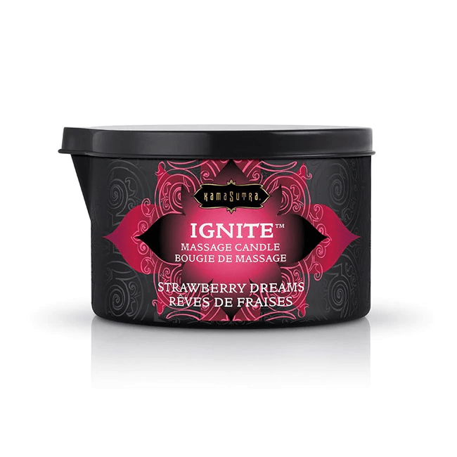 Kama Sutra Lubes Ignite Massage Oil Candle Strawberry Dreams