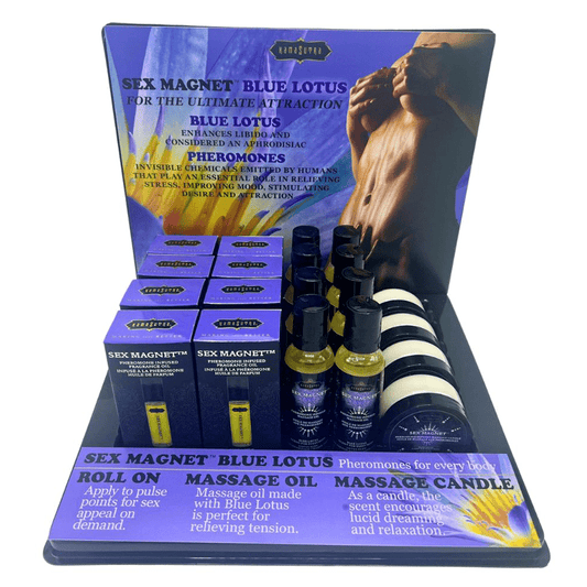 Kama Sutra Lubes SEX MAGNET Pheromone Blue Lotus Prepack Display