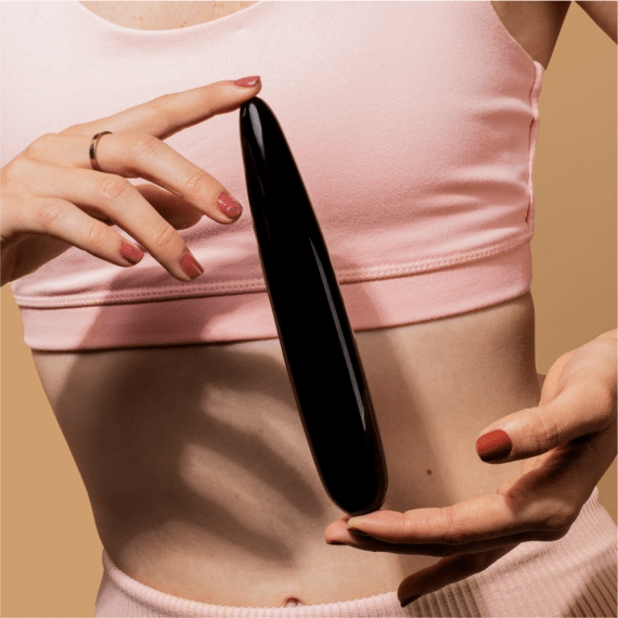 LE Wand Dongs & Dildos Crystal Slim Wand - Black Obsidian