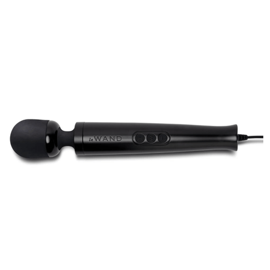 LE Wand Vibrators Die Cast Plug-In Vibrating Massager - Black