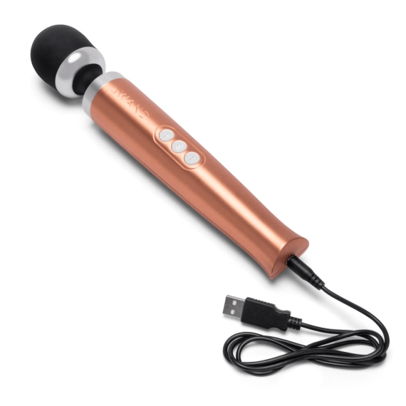 LE Wand Vibrators Die Cast Rechargeable Vibrating Massager - Rose Gold