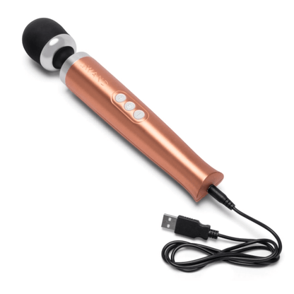 LE Wand Vibrators Die Cast Rechargeable Vibrating Massager - Rose Gold