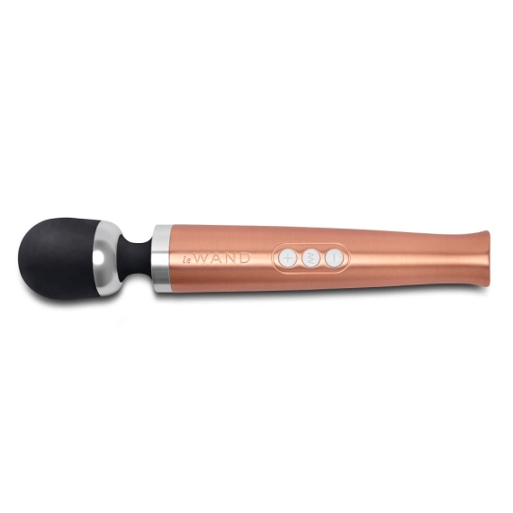 LE Wand Vibrators Die Cast Rechargeable Vibrating Massager - Rose Gold