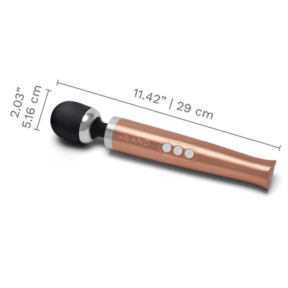 LE Wand Vibrators Die Cast Rechargeable Vibrating Massager - Rose Gold