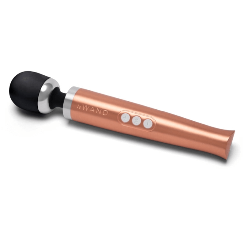 LE Wand Vibrators Die Cast Rechargeable Vibrating Massager - Rose Gold