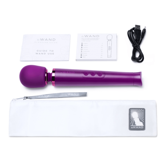 LE Wand Vibrators Petite Rechargeable Massager - Dark Cherry