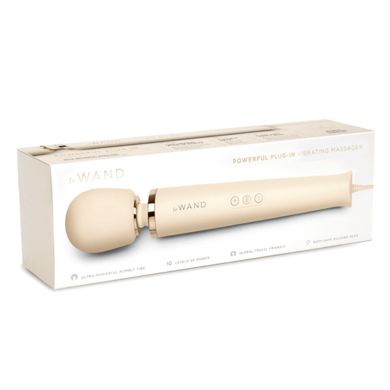 LE Wand Vibrators Plug-In Vibrating Massager - Cream