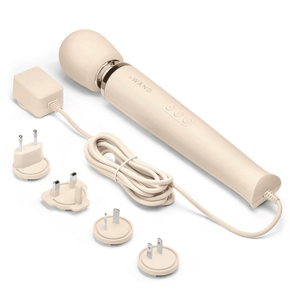 LE Wand Vibrators Plug-In Vibrating Massager - Cream