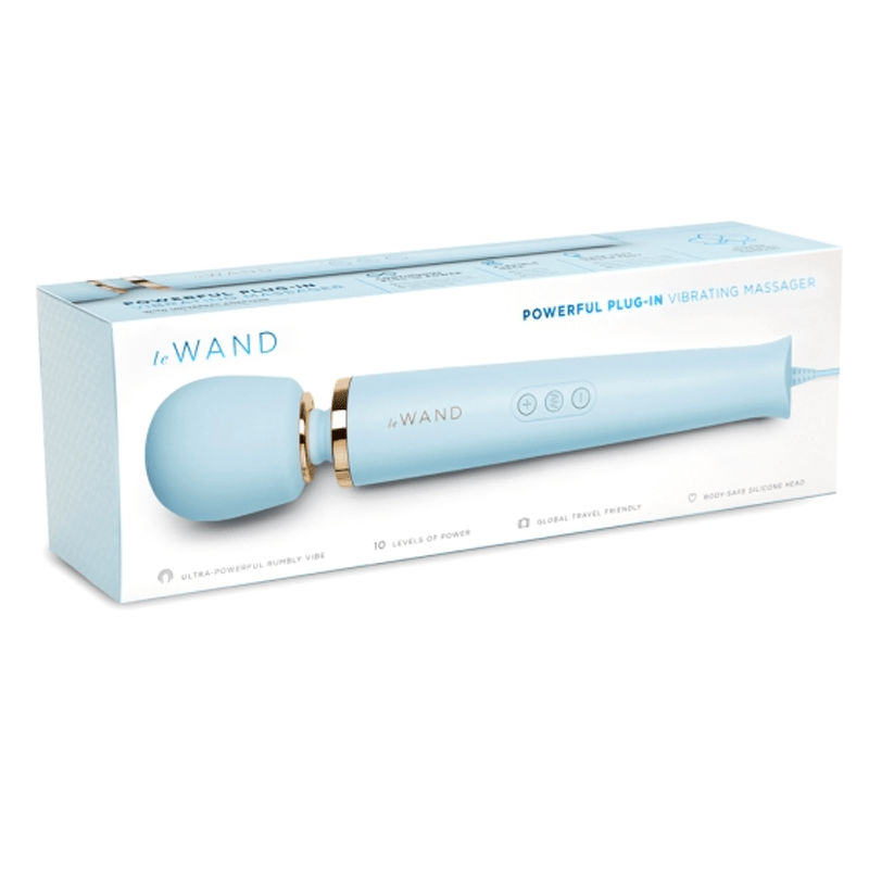 LE Wand Vibrators Plug-In Vibrating Massager - Sky Blue