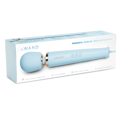 LE Wand Vibrators Plug-In Vibrating Massager - Sky Blue