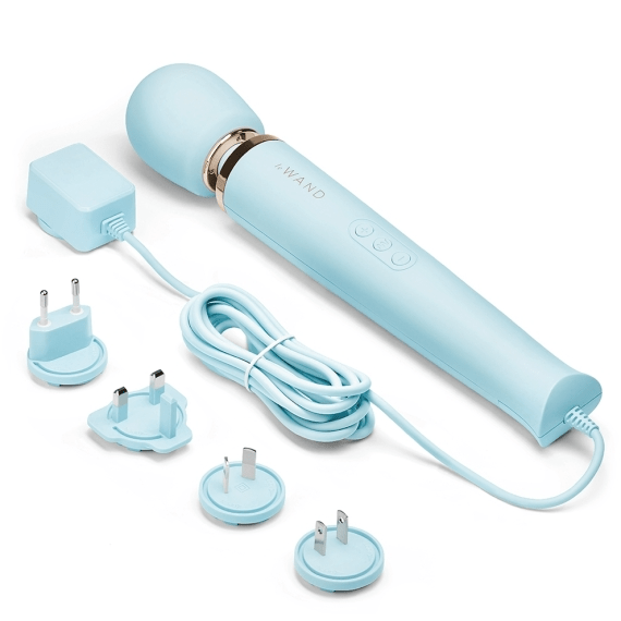LE Wand Vibrators Plug-In Vibrating Massager - Sky Blue