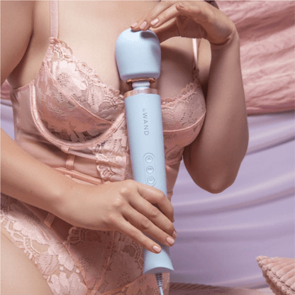 LE Wand Vibrators Plug-In Vibrating Massager - Sky Blue