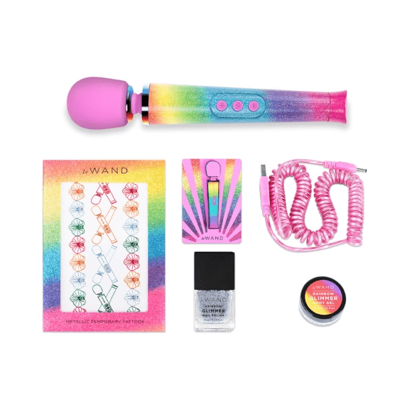 LE Wand Vibrators Rainbow Ombre Petite Massager