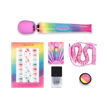 LE Wand Vibrators Rainbow Ombre Petite Massager