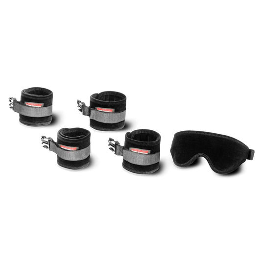 Liberator BDSM Black Label Seduction Cuff Kit Black Microfiber